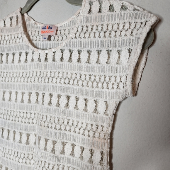 Stella & Dot Kids Crochet Coverup Off White Sheer One Size - Picture 4 of 12
